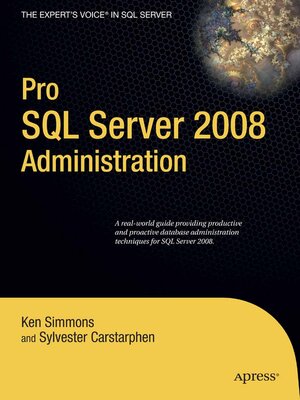cover image of Pro SQL Server 2008 Administration